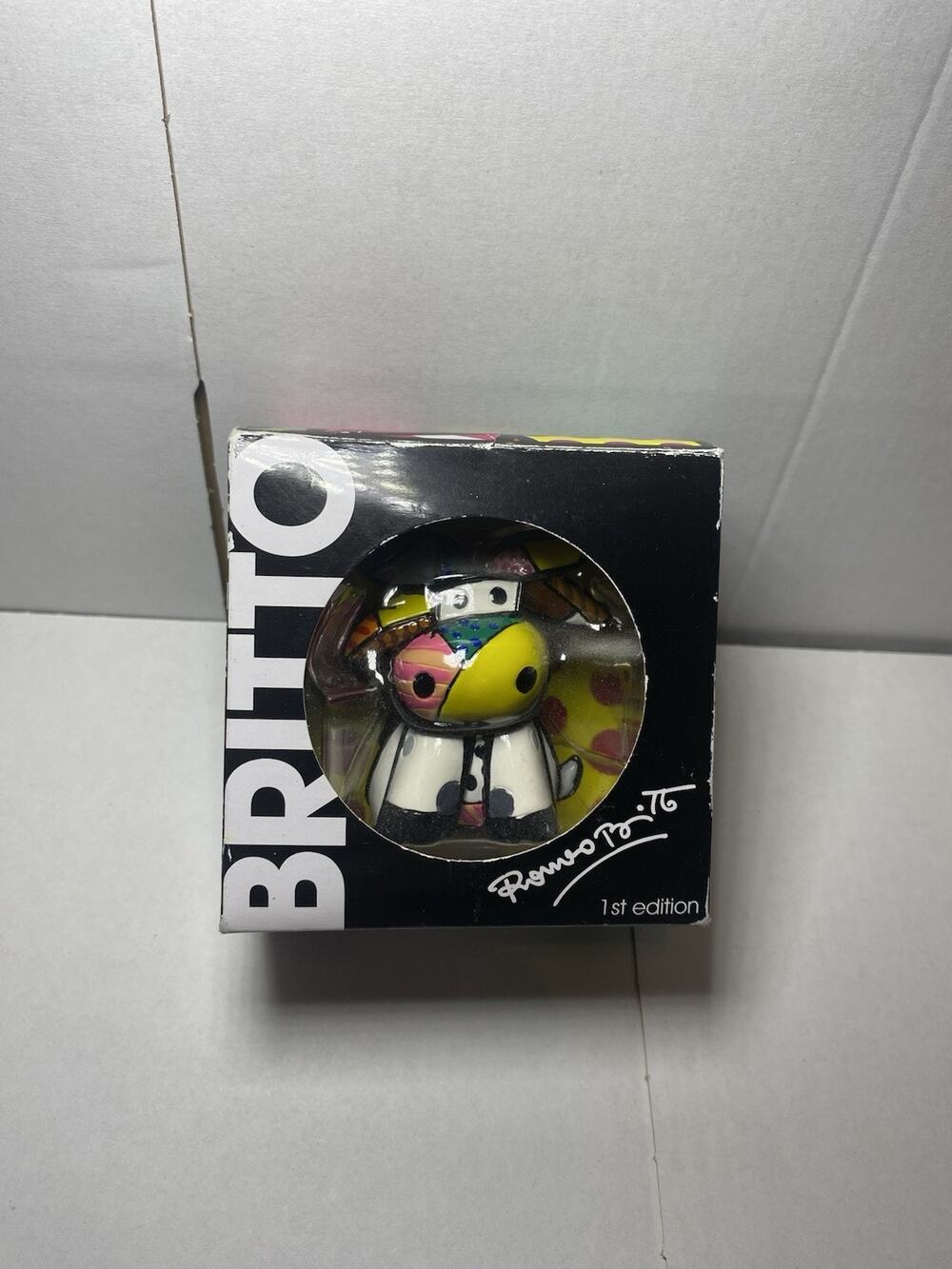Britto Miniature Cow Figurine 1st Edition **Rare** 2010